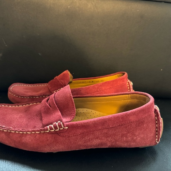 Cole Haan red suede moccasin driving shoes size 7 - Picture 3 of 6